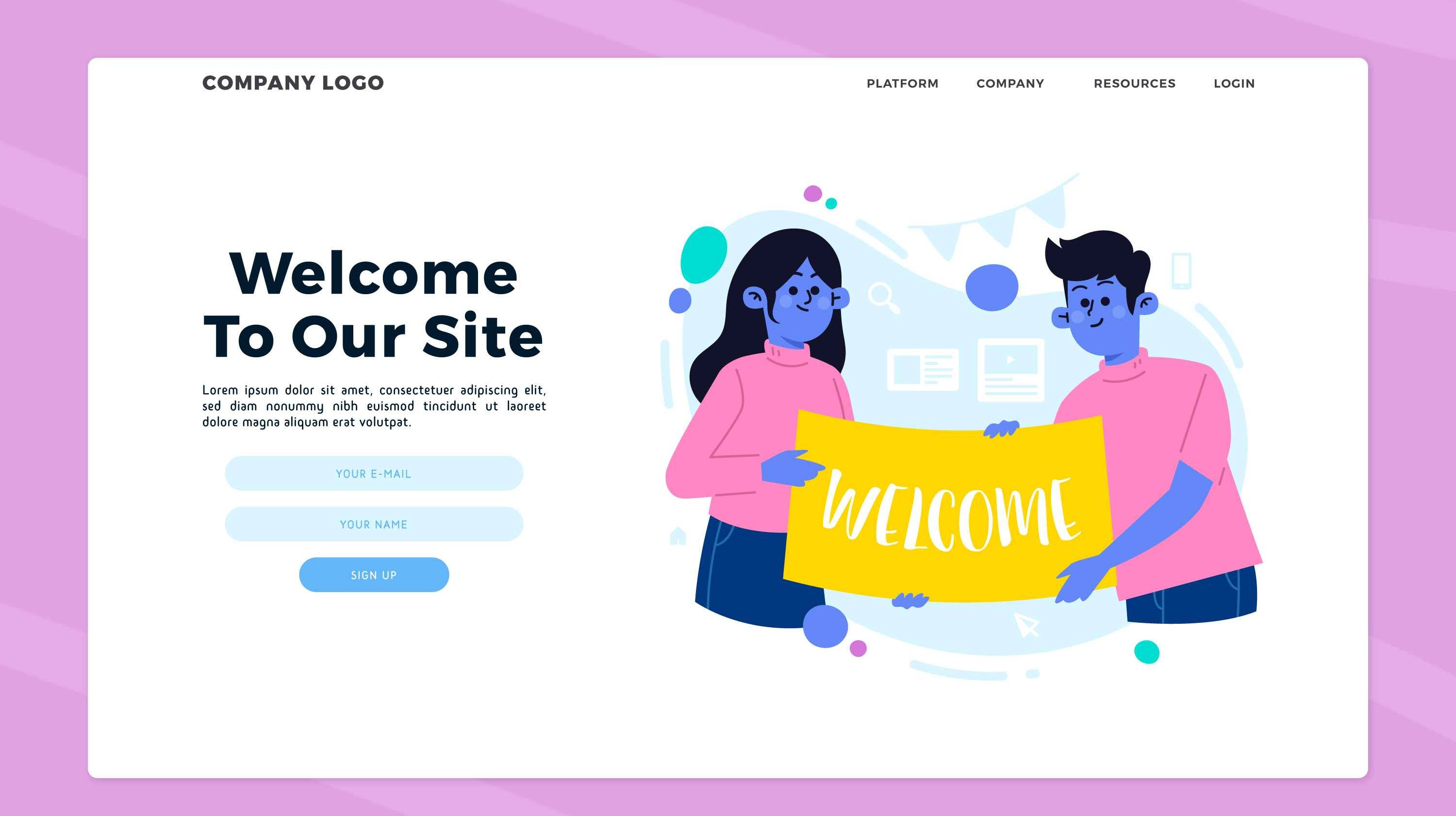 hero section in a website